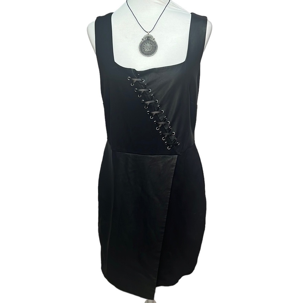 Boston Proper Faux Leather Dress